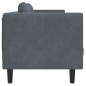 vidaXL Sofa mit Kissen 2-Sitzer Dunkelgrau Samt vidaXL Sofa mit Kissen 2-Sitzer Dunkelgrau Samt