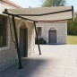 Gelenkarmmarkise Automatisch mit Pfosten 4,5x3 m Cremeweiß Gelenkarmmarkise Automatisch mit Pfosten 4,5x3 m Cremeweiß