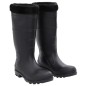 vidaXL Gummistiefel mit Herausnehmbarem Innenfutter Schwarz Gr. 42 PVC vidaXL Gummistiefel mit Herausnehmbarem Innenfutter Schwarz Gr. 42 PVC