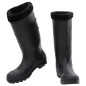vidaXL Gummistiefel mit Herausnehmbarem Innenfutter Schwarz Gr. 42 PVC vidaXL Gummistiefel mit Herausnehmbarem Innenfutter Schwarz Gr. 42 PVC