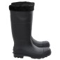 vidaXL Gummistiefel mit Herausnehmbarem Innenfutter Schwarz Gr. 42 PVC vidaXL Gummistiefel mit Herausnehmbarem Innenfutter Schwarz Gr. 42 PVC
