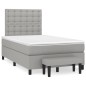 vidaXL Boxspringbett mit Matratze Hellgrau 120x190 cm Stoff vidaXL Boxspringbett mit Matratze Hellgrau 120x190 cm Stoff