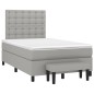 vidaXL Boxspringbett mit Matratze Hellgrau 120x190 cm Stoff vidaXL Boxspringbett mit Matratze Hellgrau 120x190 cm Stoff
