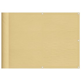 vidaXL Balkonsichtschutz Sandfarben 75x400 cm 100 % Polyester-Oxford