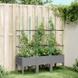 vidaXL Pflanzkübel mit Rankgitter Hellgrau 120x40x142,5 cm PP vidaXL Pflanzkübel mit Rankgitter Hellgrau 120x40x142,5 cm PP