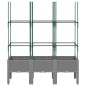 vidaXL Pflanzkübel mit Rankgitter Hellgrau 120x40x142,5 cm PP vidaXL Pflanzkübel mit Rankgitter Hellgrau 120x40x142,5 cm PP