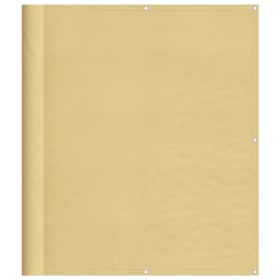 vidaXL Balkon-Sichtschutz Sandfarben 120x400 cm 100% Polyester-Oxford