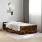 vidaXL Bettgestell mit Schubladen Räuchereiche 90x200cm Holzwerkstoff vidaXL Bettgestell mit Schubladen Räuchereiche 90x200cm Holzwerkstoff
