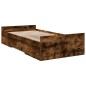 vidaXL Bettgestell mit Schubladen Räuchereiche 90x200cm Holzwerkstoff vidaXL Bettgestell mit Schubladen Räuchereiche 90x200cm Holzwerkstoff
