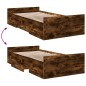 vidaXL Bettgestell mit Schubladen Räuchereiche 90x200cm Holzwerkstoff vidaXL Bettgestell mit Schubladen Räuchereiche 90x200cm Holzwerkstoff