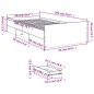 vidaXL Bettgestell mit Schubladen Räuchereiche 90x200cm Holzwerkstoff vidaXL Bettgestell mit Schubladen Räuchereiche 90x200cm Holzwerkstoff