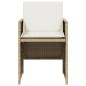 vidaXL Gartenstühle mit Kissen 4 Stk. Beige Poly Rattan vidaXL Gartenstühle mit Kissen 4 Stk. Beige Poly Rattan