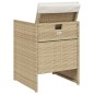 vidaXL Gartenstühle mit Kissen 4 Stk. Beige Poly Rattan vidaXL Gartenstühle mit Kissen 4 Stk. Beige Poly Rattan