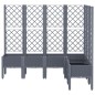 vidaXL Pflanzkübel mit Rankgitter Grau 160x120x142 cm PP vidaXL Pflanzkübel mit Rankgitter Grau 160x120x142 cm PP