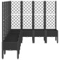 vidaXL Pflanzkübel mit Rankgitter Schwarz 200x160x142 cm PP vidaXL Pflanzkübel mit Rankgitter Schwarz 200x160x142 cm PP
