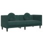 vidaXL Sofa mit Kissen 3-Sitzer Dunkelgrün Samt vidaXL Sofa mit Kissen 3-Sitzer Dunkelgrün Samt