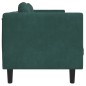 vidaXL Sofa mit Kissen 3-Sitzer Dunkelgrün Samt vidaXL Sofa mit Kissen 3-Sitzer Dunkelgrün Samt