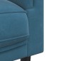 vidaXL Sofa mit Kissen 3-Sitzer Blau Samt vidaXL Sofa mit Kissen 3-Sitzer Blau Samt
