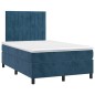 vidaXL Boxspringbett mit Matratze Dunkelblau 120x190 cm Samt vidaXL Boxspringbett mit Matratze Dunkelblau 120x190 cm Samt