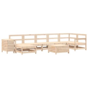 vidaXL 9-tlg. Garten-Sofagarnitur Massivholz Kiefer
