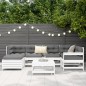vidaXL 7-tlg. Garten-Sofagarnitur Weiß Massivholz Kiefer vidaXL 7-tlg. Garten-Sofagarnitur Weiß Massivholz Kiefer