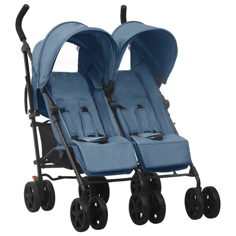 vidaXL Geschwisterwagen Marineblau Stahl vidaXL Geschwisterwagen Marineblau Stahl