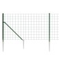 vidaXL Maschendrahtzaun mit Bodenhülsen Grün 1,1x25 m vidaXL Maschendrahtzaun mit Bodenhülsen Grün 1,1x25 m