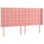 vidaXL LED Kopfteil Rosa 183x16x118/128 cm Samt vidaXL LED Kopfteil Rosa 183x16x118/128 cm Samt