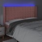 vidaXL LED Kopfteil Rosa 183x16x118/128 cm Samt vidaXL LED Kopfteil Rosa 183x16x118/128 cm Samt