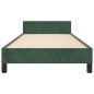vidaXL Bettgestell mit Kopfteil Dunkelgrün 90x190 cm Samt vidaXL Bettgestell mit Kopfteil Dunkelgrün 90x190 cm Samt