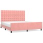vidaXL Bettgestell mit Kopfteil Rosa 180x200 cm Samt vidaXL Bettgestell mit Kopfteil Rosa 180x200 cm Samt