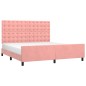 vidaXL Bettgestell mit Kopfteil Rosa 180x200 cm Samt vidaXL Bettgestell mit Kopfteil Rosa 180x200 cm Samt