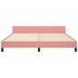 vidaXL Bettgestell mit Kopfteil Rosa 180x200 cm Samt vidaXL Bettgestell mit Kopfteil Rosa 180x200 cm Samt