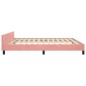 vidaXL Bettgestell mit Kopfteil Rosa 180x200 cm Samt vidaXL Bettgestell mit Kopfteil Rosa 180x200 cm Samt