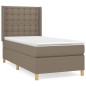 vidaXL Boxspringbett mit Matratze Taupe 80x200 cm Stoff vidaXL Boxspringbett mit Matratze Taupe 80x200 cm Stoff