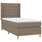 vidaXL Boxspringbett mit Matratze Taupe 80x200 cm Stoff vidaXL Boxspringbett mit Matratze Taupe 80x200 cm Stoff