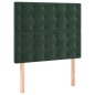 vidaXL Boxspringbett mit Matratze Dunkelgrün 90x190 cm Samt vidaXL Boxspringbett mit Matratze Dunkelgrün 90x190 cm Samt