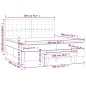 vidaXL Boxspringbett mit Matratze Dunkelbraun 200x200 cm Stoff vidaXL Boxspringbett mit Matratze Dunkelbraun 200x200 cm Stoff