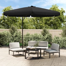 vidaXL Sonnenschirm mit Stahlmast 300 cm Schwarz