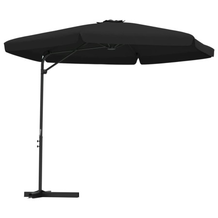vidaXL Sonnenschirm mit Stahlmast 300 cm Schwarz