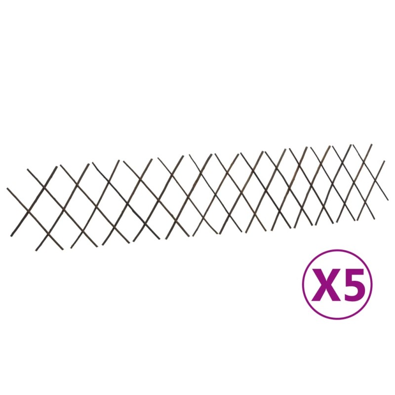 vidaXL Weidenzaun-Rankgitter 5 Stk. 180x30 cm vidaXL Weidenzaun-Rankgitter 5 Stk. 180x30 cm