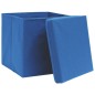 vidaXL Aufbewahrungsboxen mit Deckeln 10 Stk. 28x28x28 cm Blau vidaXL Aufbewahrungsboxen mit Deckeln 10 Stk. 28x28x28 cm Blau