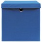 vidaXL Aufbewahrungsboxen mit Deckeln 10 Stk. 28x28x28 cm Blau vidaXL Aufbewahrungsboxen mit Deckeln 10 Stk. 28x28x28 cm Blau