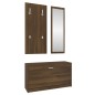 vidaXL 3-tlg. Flurmöbel-Set Braun Eichen-Optik Holzwerkstoff vidaXL 3-tlg. Flurmöbel-Set Braun Eichen-Optik Holzwerkstoff