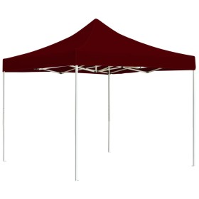 vidaXL Profi-Partyzelt Faltbar Aluminium 3×3 m Weinrot