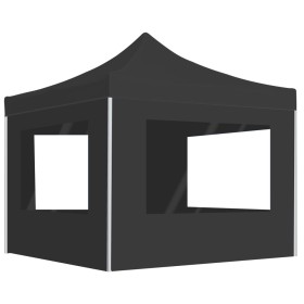 vidaXL Profi-Partyzelt Faltbar mit Wänden Aluminium 2×2m Anthrazit
