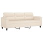 vidaXL 3-tlg. Sofagarnitur mit Kissen Beige Mikrofasergewebe vidaXL 3-tlg. Sofagarnitur mit Kissen Beige Mikrofasergewebe