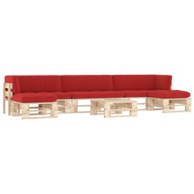 vidaXL 6-tlg. Paletten-Lounge-Set mit Kissen Imprägniertes Kiefernholz