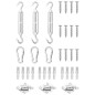 vidaXL 9-tlg. Sonnensegel Zubehör-Set Edelstahl vidaXL 9-tlg. Sonnensegel Zubehör-Set Edelstahl