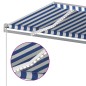 vidaXL Automatische Markise mit LED & Windsensor 5x3,5 m Blau und Weiß vidaXL Automatische Markise mit LED & Windsensor 5x3,5 m Blau und Weiß